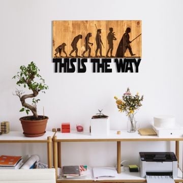Wallity Decoratieve Houten Muur Accenten | 100% Metaal | Zwart Notenhout