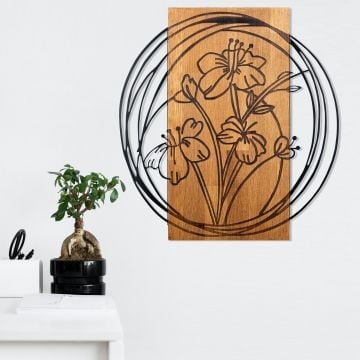 Wallity Houten Wandaccessoire | 100% Metaal | Zwart Notenhout