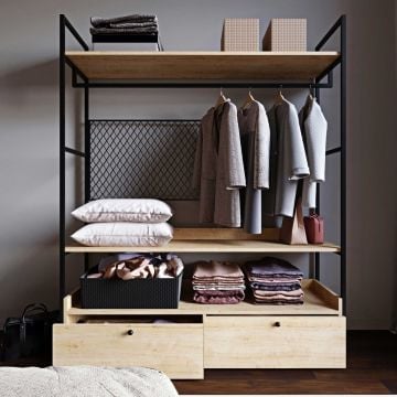 Garderobeset Woody Fashion | 150 x 42 x 180 cm | Oak-design