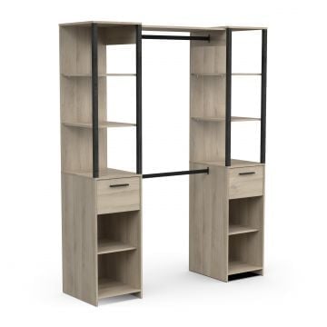 Multifunctioneel opbergmeubel Gary | 159,8 x 49,5 x 200,3 cm | Bruin
