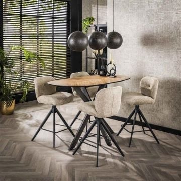 Bartafel Tamzin 140x80 cm-gerecycled teakhout fineer