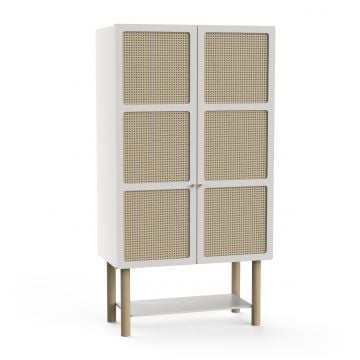 Kabinetkast Ochna | 96,6 x 49,5 x 189,5 cm | Wit