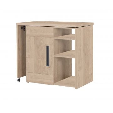 Barmeubel Bosy 160x60 met opbergmogelijkheden - blonde eik