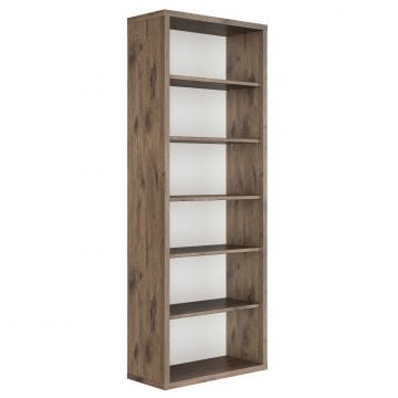 Open boekenkast Elio | 79 x 36 x 210 cm | Viking Brown-design