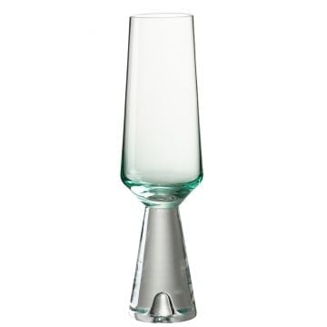 Champagneglas walker glas transparant/azuur