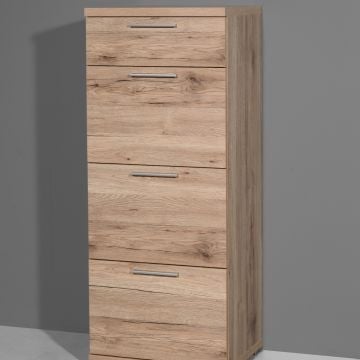 Ladekast Tosun 84 cm met 4 lades - eik