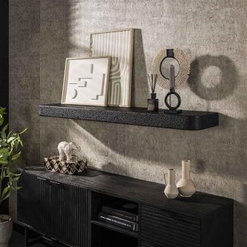 Wandplank Licorice 150x29 cm-liquid metal