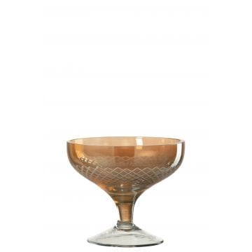 Drinkglas voet rond glas goud