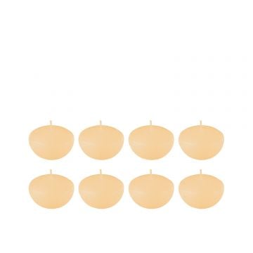 Doos 8 drijfkaars beige small-4u