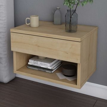 Nachtkastje Nando - 29x45x32 cm - MDF/eik 