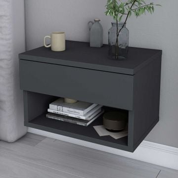 Nachtkastje Nando - 29x45x32 cm - MDF/zwart 