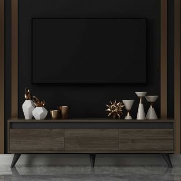 Woody Fashion TV-meubel | 100% Melamine Gecoat | Notenhout | 150cm Breedte