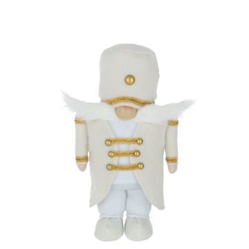 Soldaat polyester wit/goud large