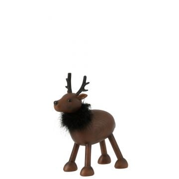 Hert vacht resine bruin/zwart large