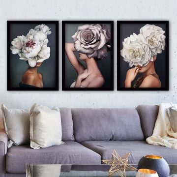 Lulu Ingelijst Schilderijenset | 100% MDF | Kunststof Lijst | Veelkleurig