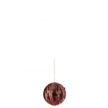 Bal hanger pailletten textiel burgundy small