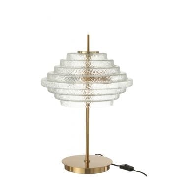 Tafellamp led goud metaal/glas doorschijnend