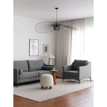 Atelier Del Sofa 3-zitsbank in grijs linnen