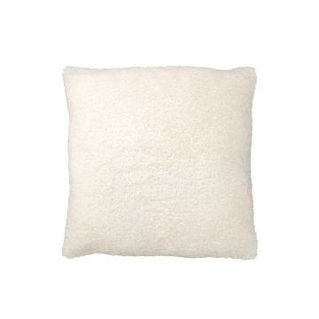 Kussen teddy polyester wit