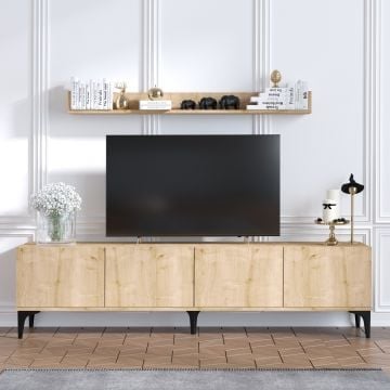 Emerald TV-meubel | 100% Melamine | Saffier Eik