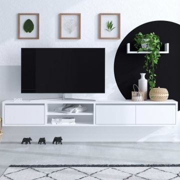 Tv-meubel Emerald | 100% Melamine Gecoat | Zwevend | Wit