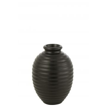 Bloempot ovaal terracotta zwart small