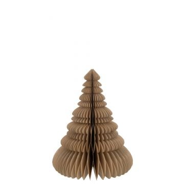 Kerstboom vouwbaar papier beige large