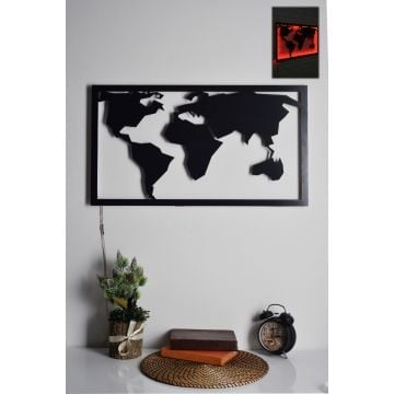 Ledverlichting Firewood LED Stripes | Rood | 71x40cm | Zwarte Voet