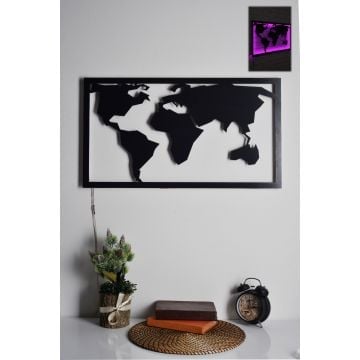 Ledverlichting Firewood LED Verlichting | Zwart MDF Onderstel | Roze | 71x40 cm