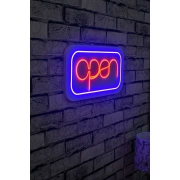 Neonverlichting Open - Wallity reeks - Blauw/rood