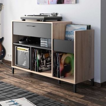 Platenkast Florida - lichte Kronberg eik