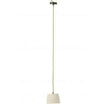 Hanglamp cup papier mache wit small