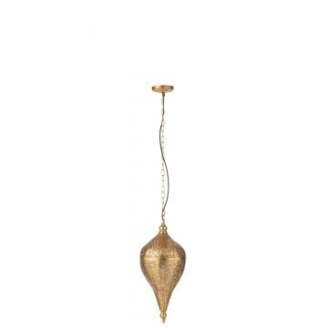 Hangende lamp druppel metaal goud small