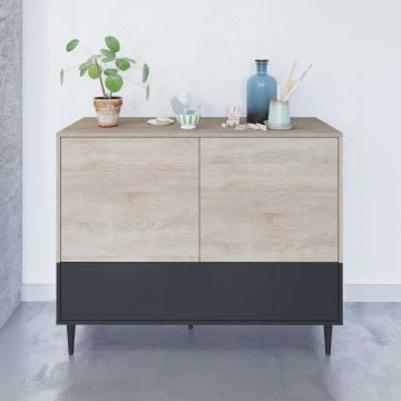 Dressoir Horizon - eik/zwart