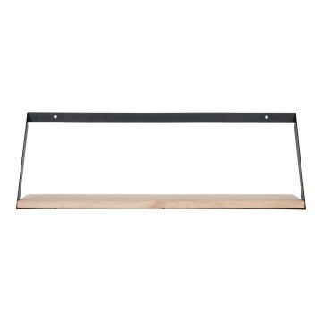 Wandplank Basel - Natuurlijk staal en grenenhout.