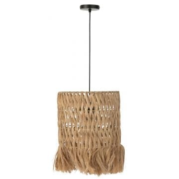 Hanglamp rond bananenbladeren naturel
