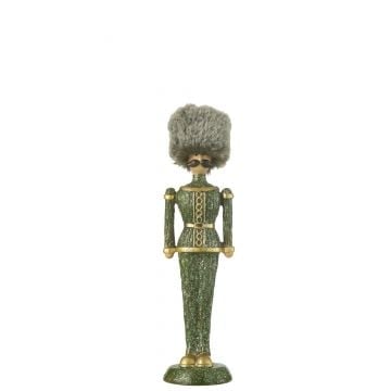 Notenkraker bont hoed glitter resin groen medium