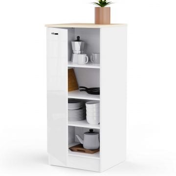 Keukenkast Bianco - 60x60x141cm - 1 deur - hoogglans wit