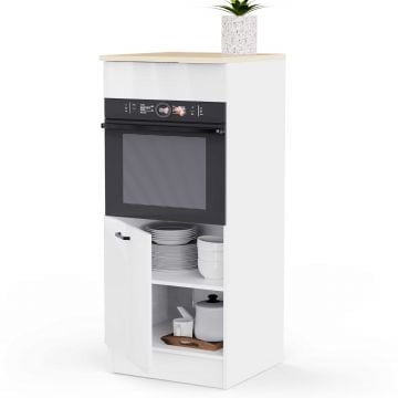 Keukenkast voor oven Bianco - 60x60x141cm - hoogglans wit