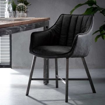 Eetkamerfauteuil Strike - zwart