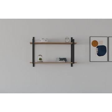 Woody Fashion Wandplank | Melamine Laag | 18mm Dikte | 90x60x22 cm | Notelaar