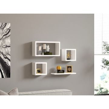 Houten wandplank | 100% MELAMINE | 18mm dik | Wit