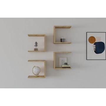 Stijlvolle Woody Fashion Wandplank-Saffier Eik.