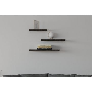Woody Fashion Melamine Wandplank (Antraciet)