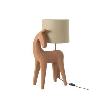 Tafellamp paard modern resine terra