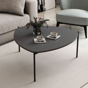 Moderne antraciet salontafel met metalen frame