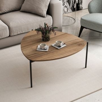 Houten Fashion Salontafel | 100% Melamine | Notenhout
