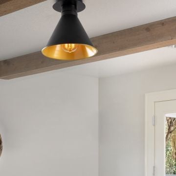 Strakke en verfijnde kroonluchter - Moderne decoratieve verlichting | 20x24 cm | Zwart