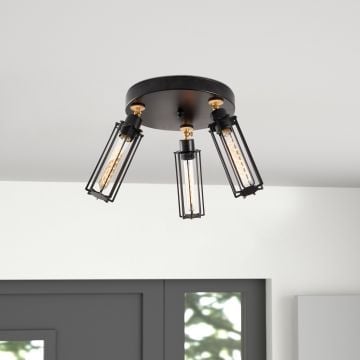 Kroonluchter Noor | 50cm Dia | 30cm H | Zwart