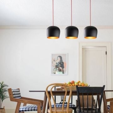 Kroonluchter Noor | 74 cm Diameter | Zwart IJzeren Voet